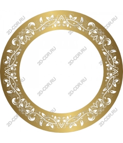  Elegant Golden floral frame