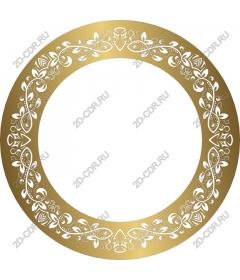 Gold floral frame