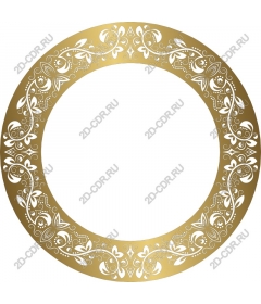 Golden decorative floral frame