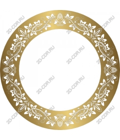  Elegant Golden floral frame