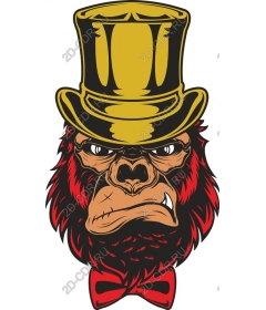  Stylish gorilla in the cylinder