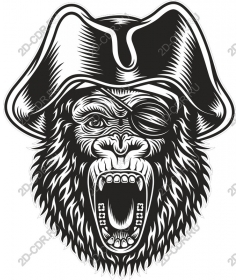  Fierce pirate gorilla