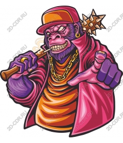  Stylized urban gorilla