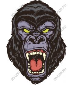  Ferocious gorilla face