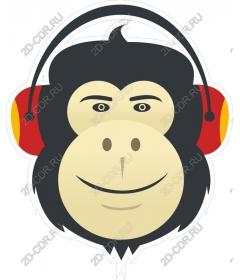 Headphones "Playful monkey"