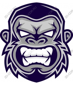  Ferocious gorilla face