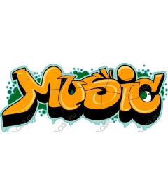  Bright musical graffiti