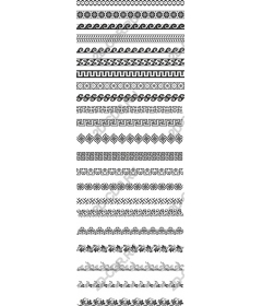  Elegant set of ornamental patterns