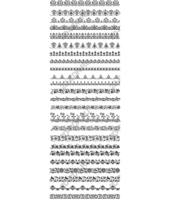  Elegant floral decorative borders