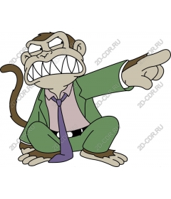 Playful naughty monkey