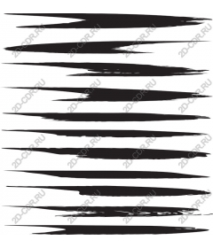  Artistic set of black brush strokes