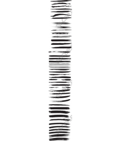  Artistic set of black brush strokes
