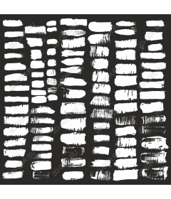 Set of black and white brush strokes