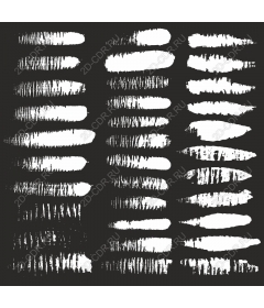 Set of brush strokes