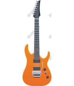  Bright orange electric guitar