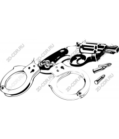  Handcuffs and a gun