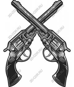  Crossed revolvers