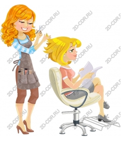  Charming hairdresser - hairdresser with a client