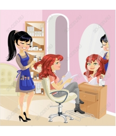  Bright scene Barber shop