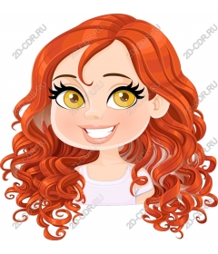Cheerful red-haired girl