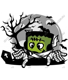 Playful Frankenstein for Halloween