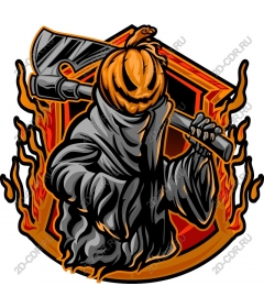  Halloween Pumpkin Grim Reaper