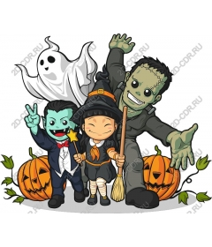  A whimsical set of characters for Halloween