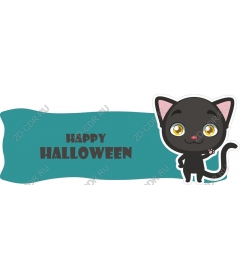  Cute black cat Halloween