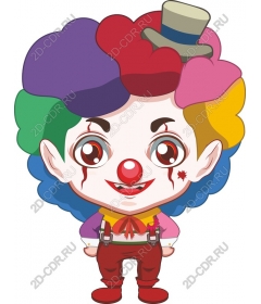  Colorful cartoon clown