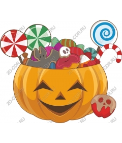 Basket of sweets on Halloween