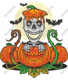  Halloween Skeleton Pumpkin
