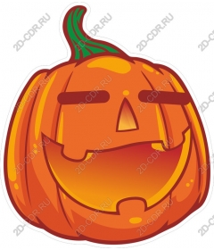 Funny cartoon pumpkin