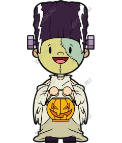  Frankenstein, begging for sweets