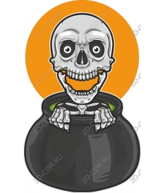  A skeleton in a cauldron