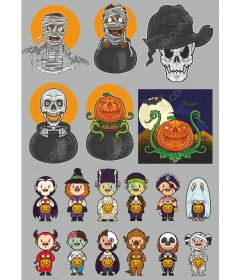 Halloween Character Set