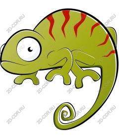  Bright cartoon chameleon