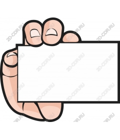  Hand holding blank card