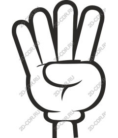  Hand showing four