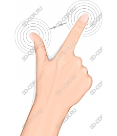 Dynamic hand gesture with concentric circles