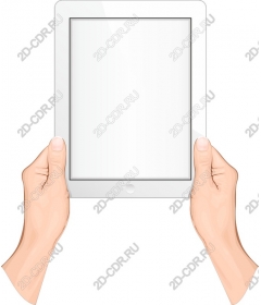  Hands holding tablet