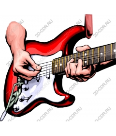 Dynamic red electric guitar