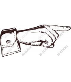 Vintage pointing hand