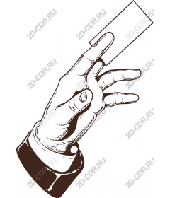  Hand holding business card