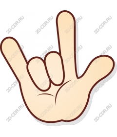 Hand gesture, "I love you"