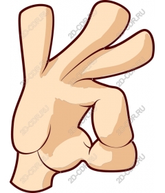  Bright hand gesture "OK"