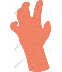  Stylized hand in orange