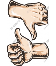 Thumbs up and thumbs down