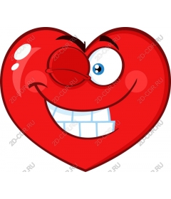 Playful character with red heart