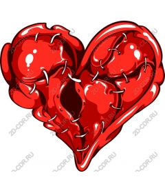 Stitched heart