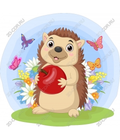  Adorable Hedgehog Holding An Apple